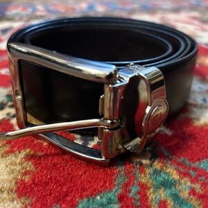 Giorgio Armani Black Leather Belt